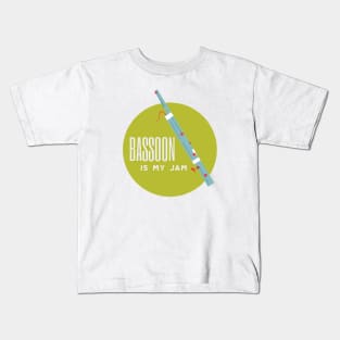 Funny Bassoon Design Bassoon is My Jam Kids T-Shirt